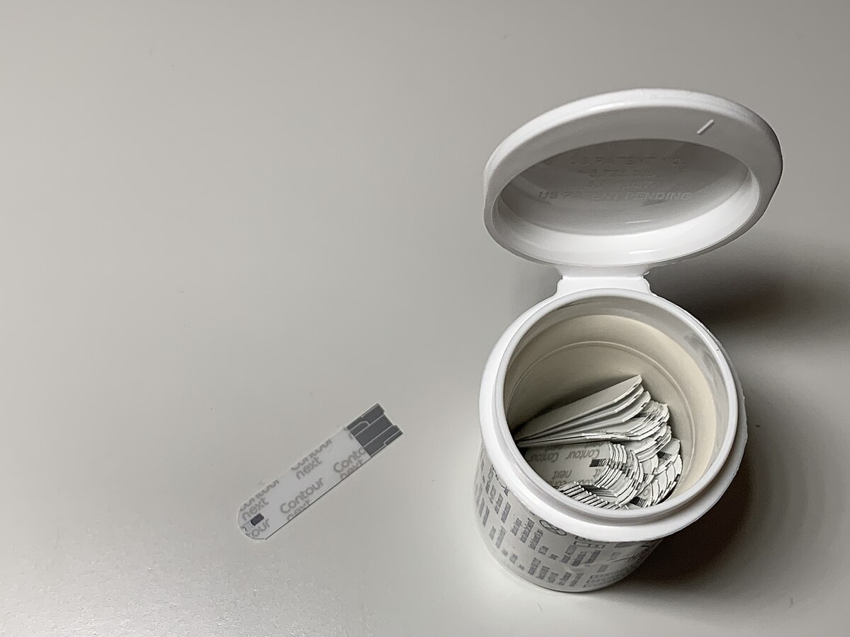  Example of a test strip to measure glucose