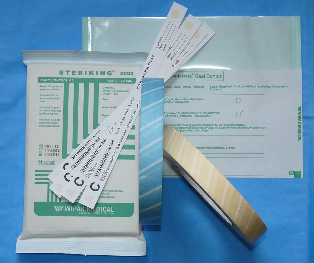 Autoclave indicators used to confirm sterilization