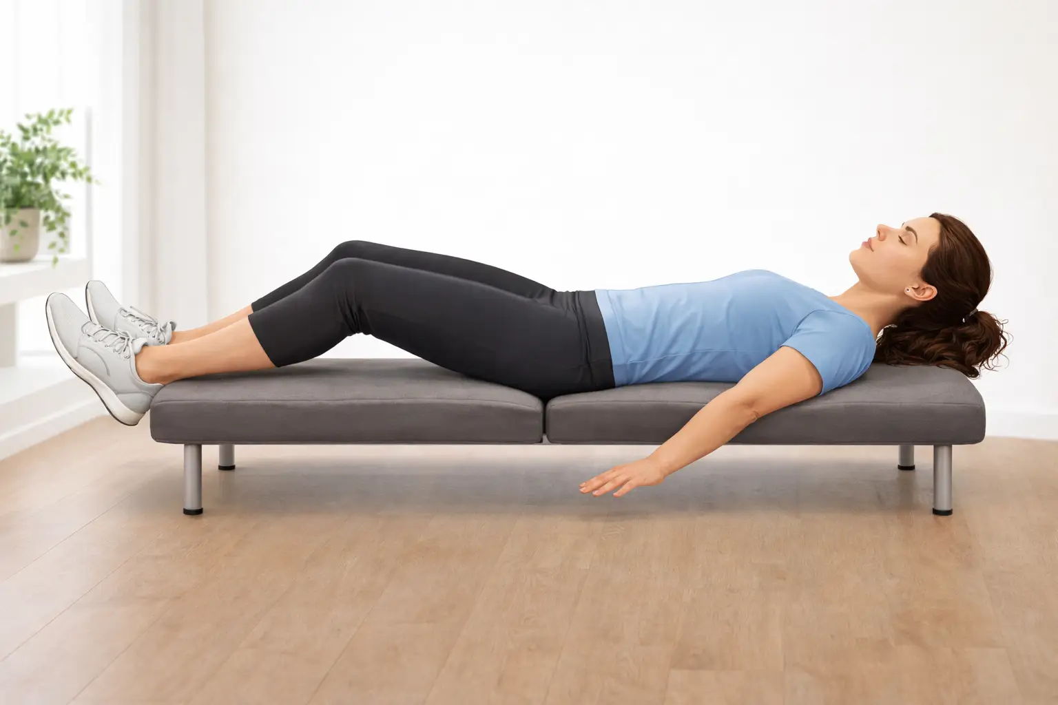 Patient positioned in dorsal recumbent position
