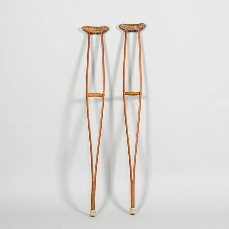 Forearm and axillary crutches used for mobility assistance