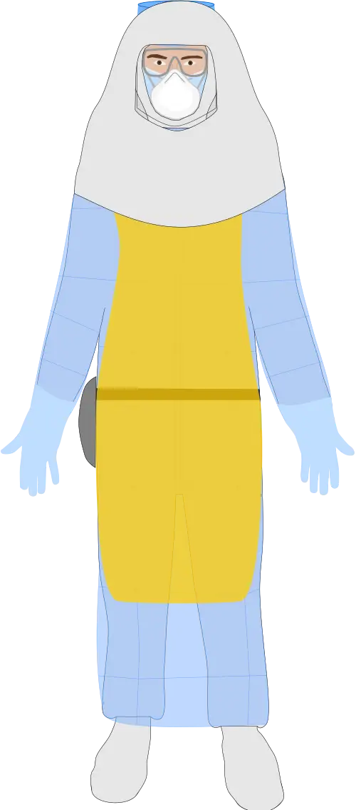 Personal protective equipment used in clinical settings displayed