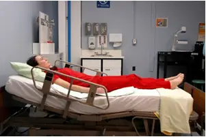 Patient positioned in semi-Fowler's position