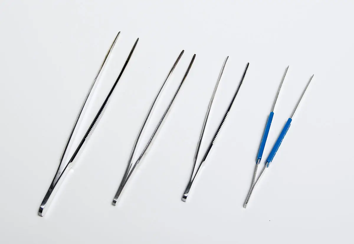 Small tweezers used in clinical procedures