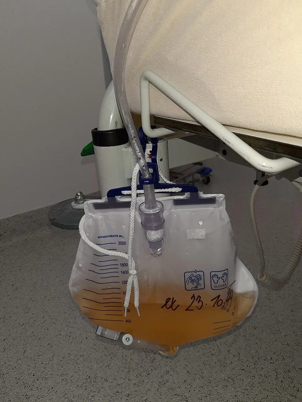 Urinary collection bag used in patient care