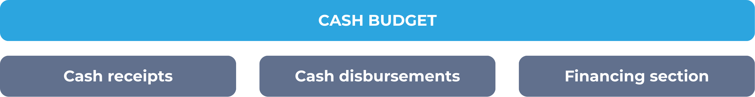 Cash budget components