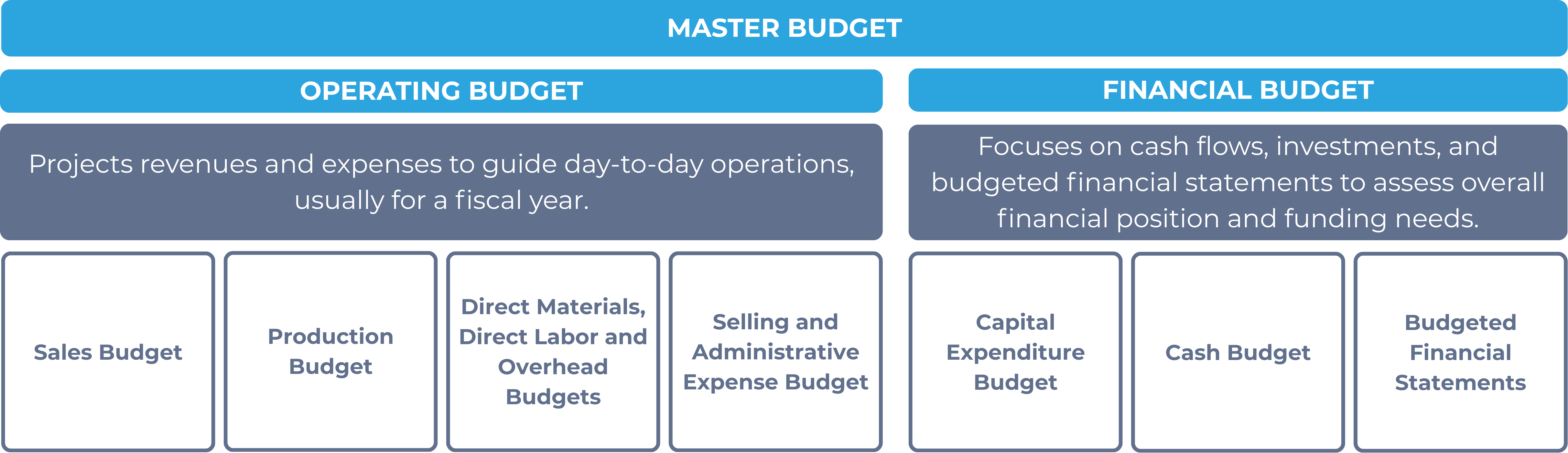Master budget components