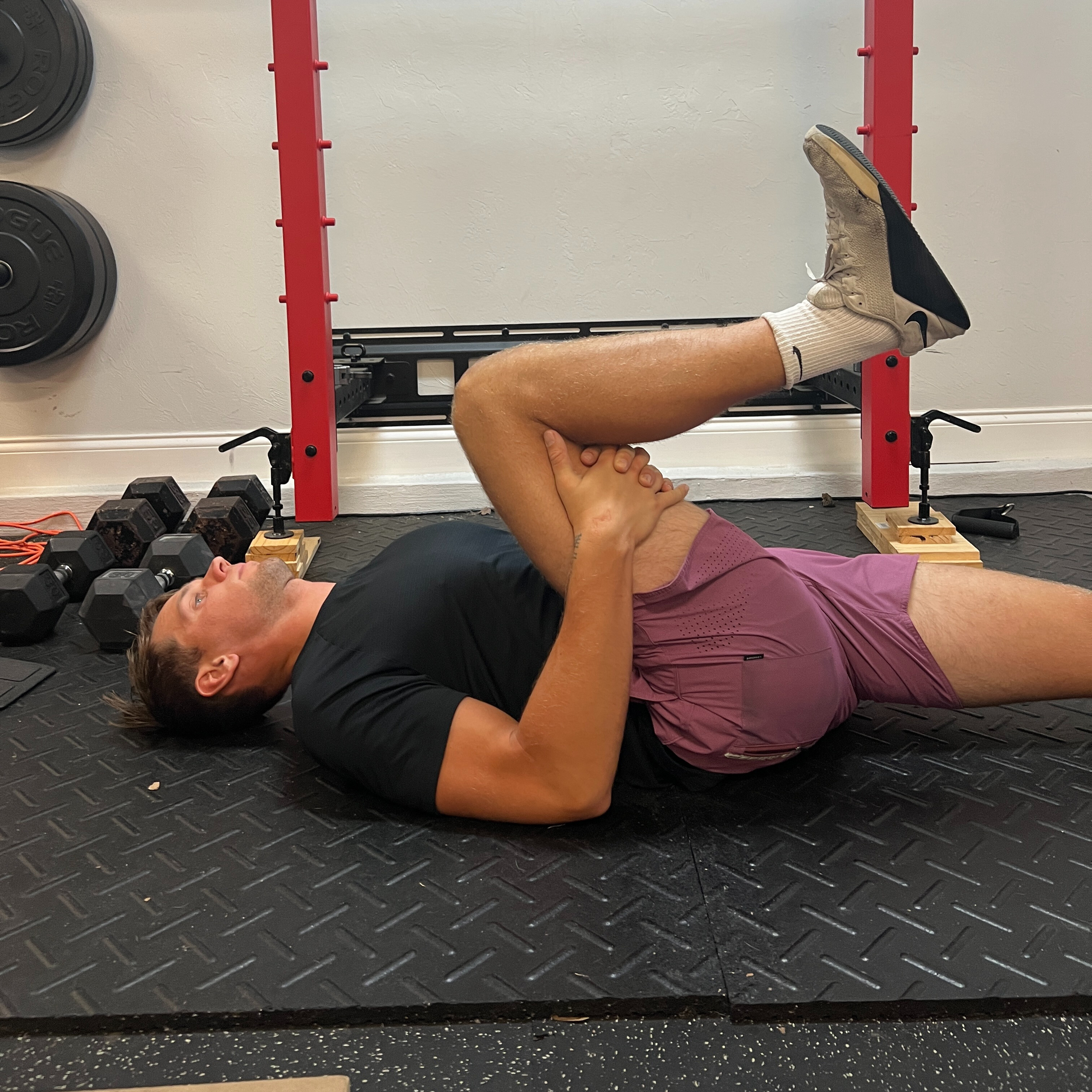 Supine knee flex