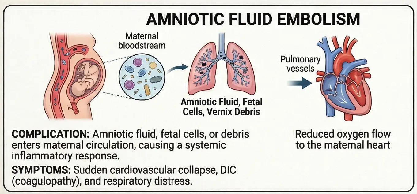 Birth complication where fetal tissue cause massive immue respons in the mother