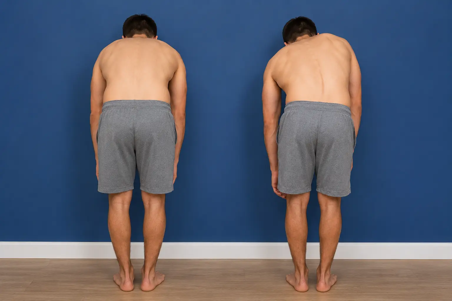 Adam's forward bend test with trunk asymmetry.