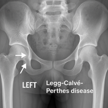 Radiograph of Legg-calve perthes disease