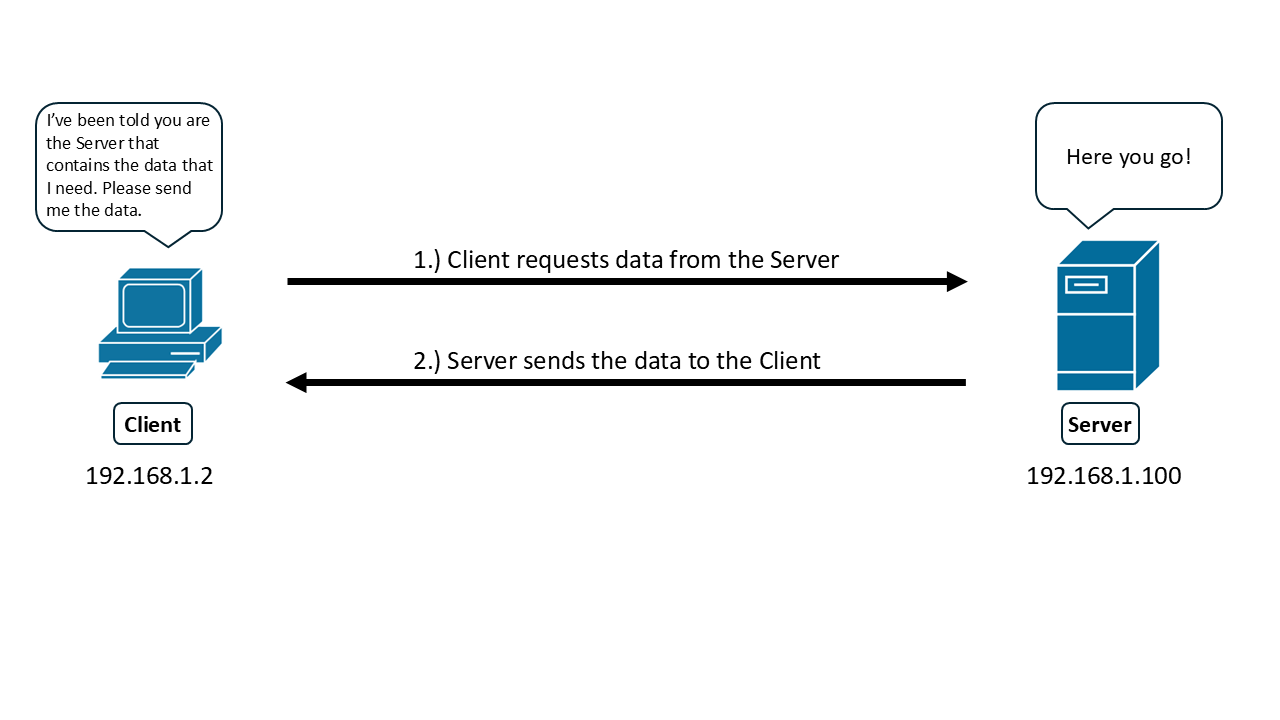 Network client exchanging data with a server over a communication connection