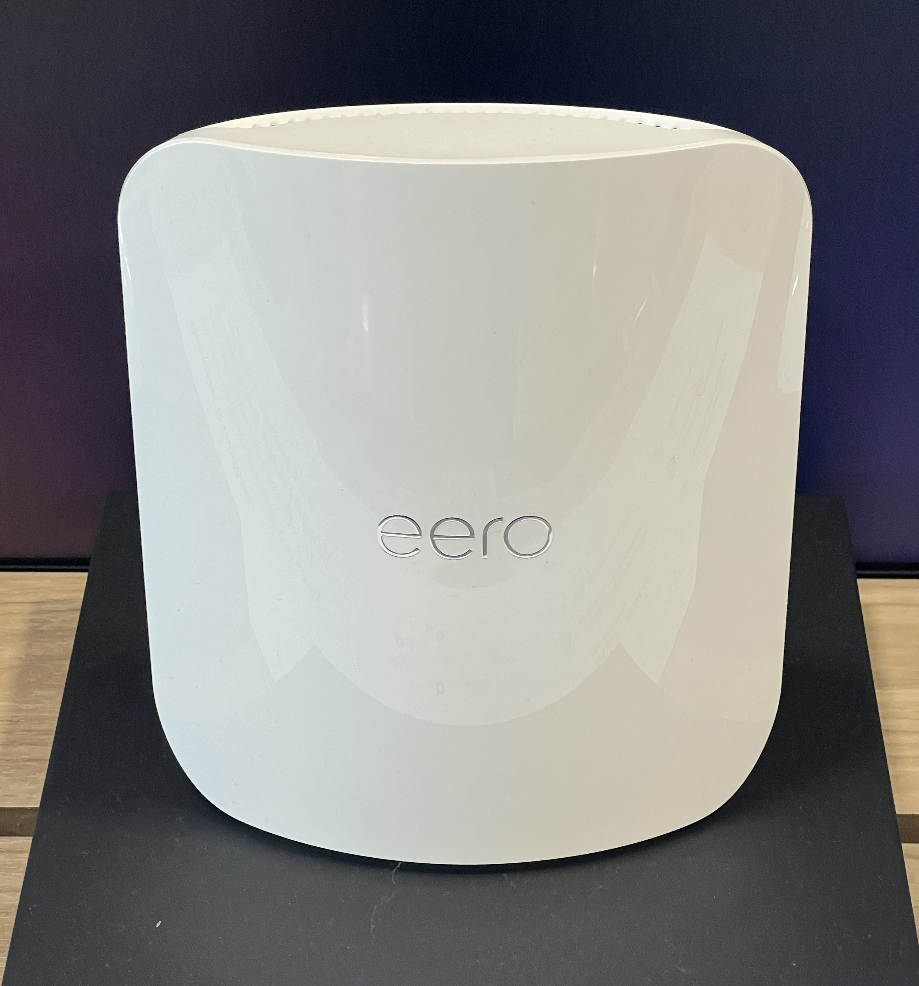 Wireless home router with indicator lights and Ethernet ports