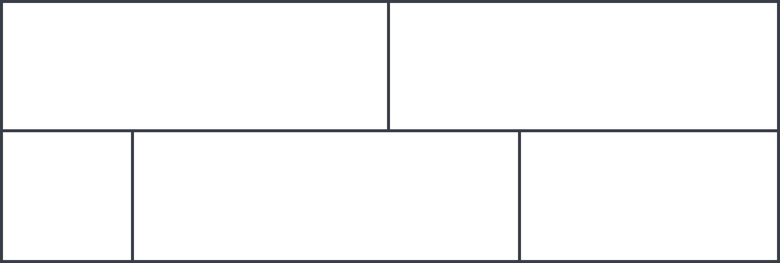 Rectangle partitioned into 5 regions