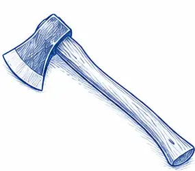 Axe used for chopping and splitting wood.
