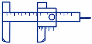 Caliper with open measuring jaws