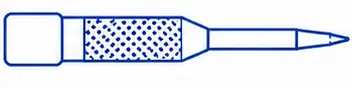 Center punch with tapered point