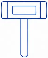 Dead blow mallet with thick body