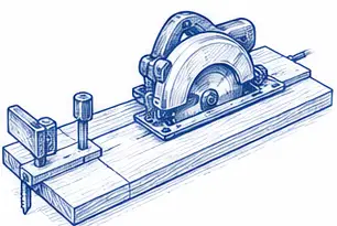 Jig used to guide tools and improve cutting accuracy.