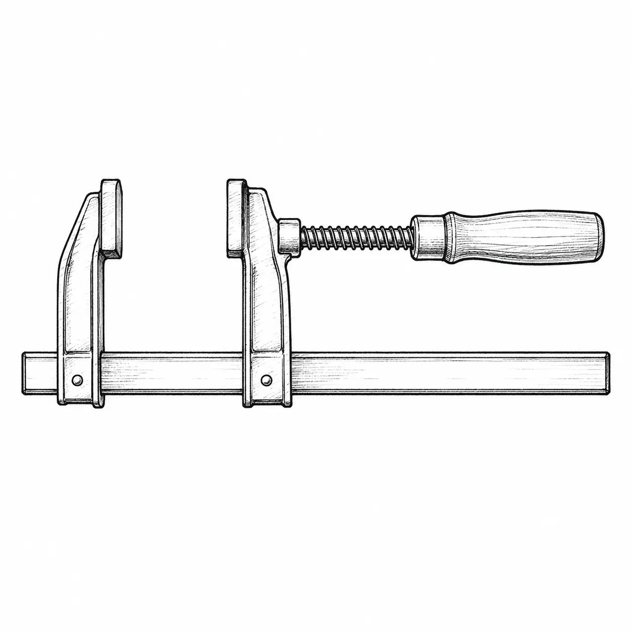 Adjustable jaws applying even clamping pressure.