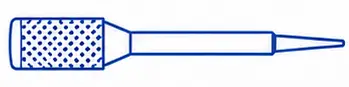 Pin punch with narrow pointed tip