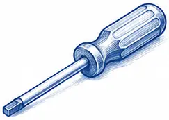 Robertson screwdriver with square-tip drive.