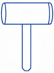 Rubber mallet with rounded striking head