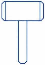 Heavy sledge hammer with long handle