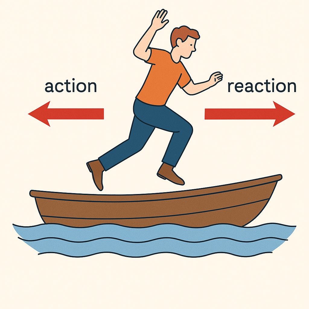 Action and reaction pair according to 3rd law