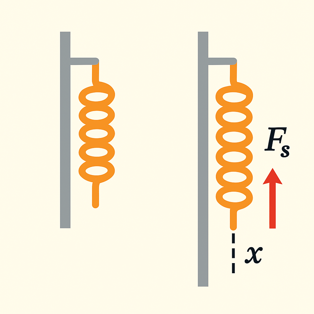 Illustration of spring force