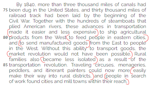 Annotated ACT social science passage