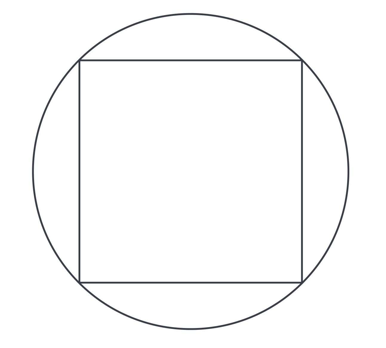 circle with square inscribed