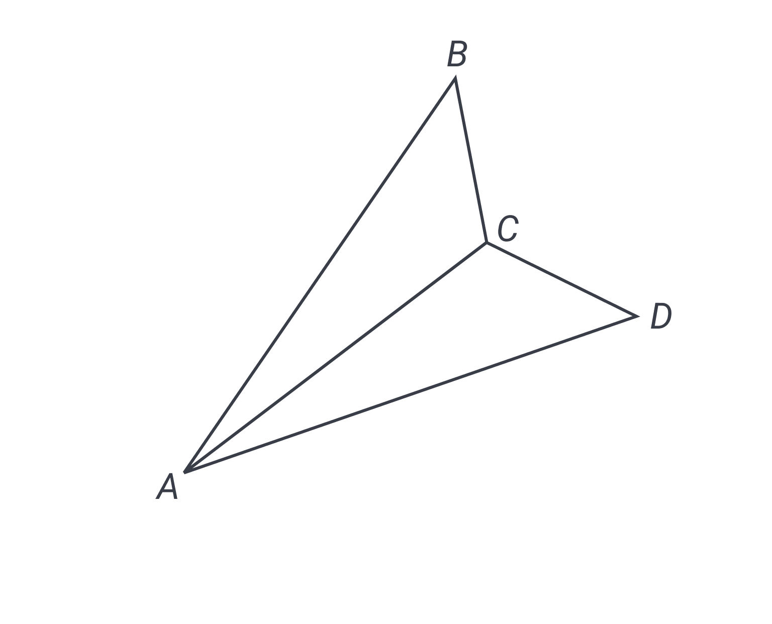 airplane with triangles ABC and ACD