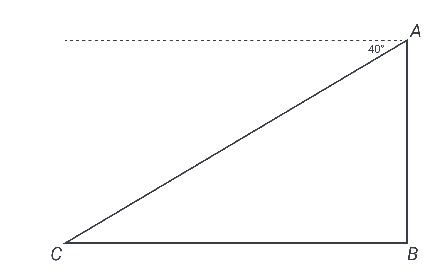 triangle diagram representing student on edge of roof