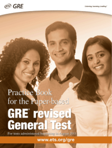 Official ETS practice book for the paper-based GRE revised General Test.