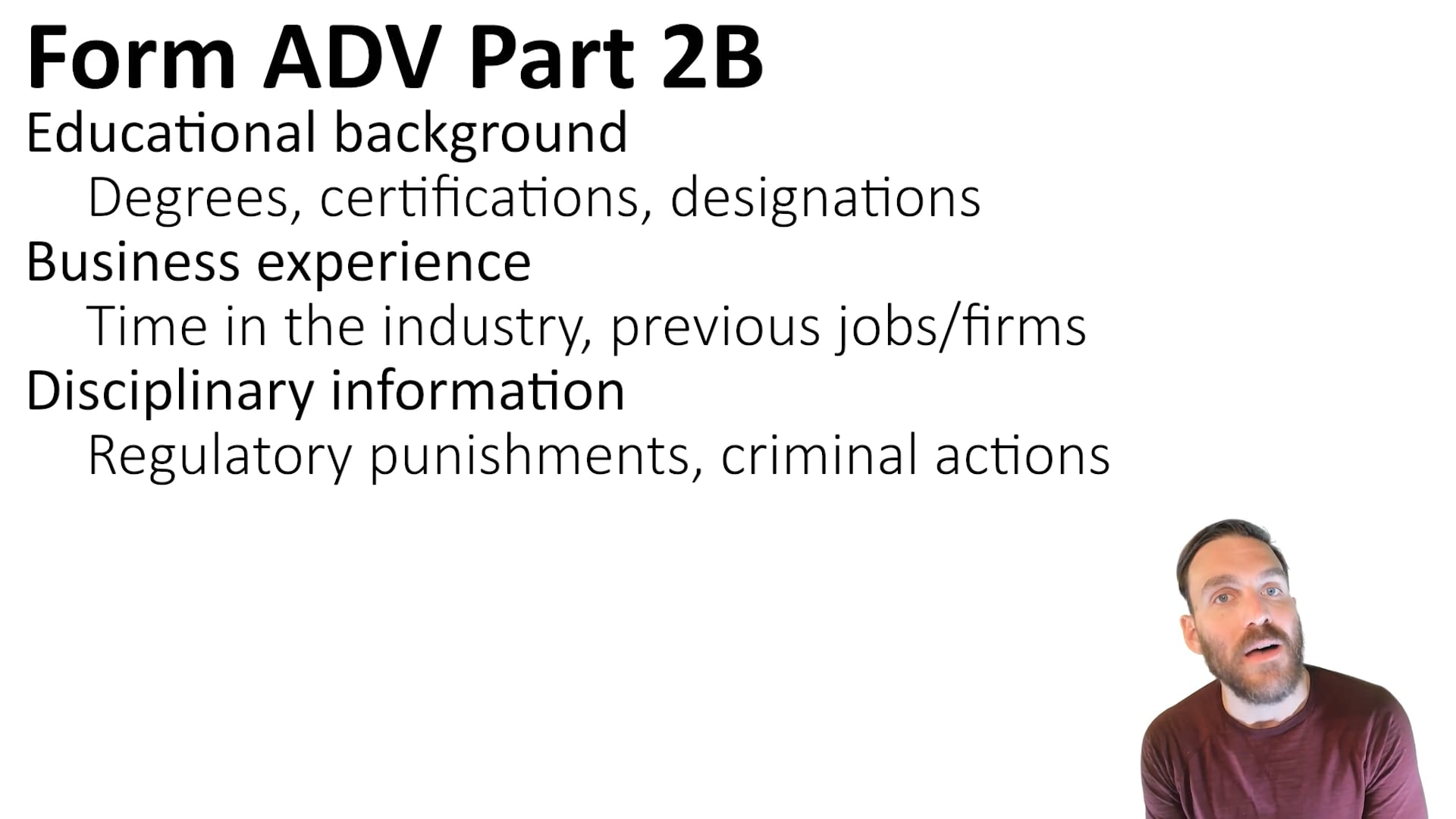 Form ADV Part 2B (basics)