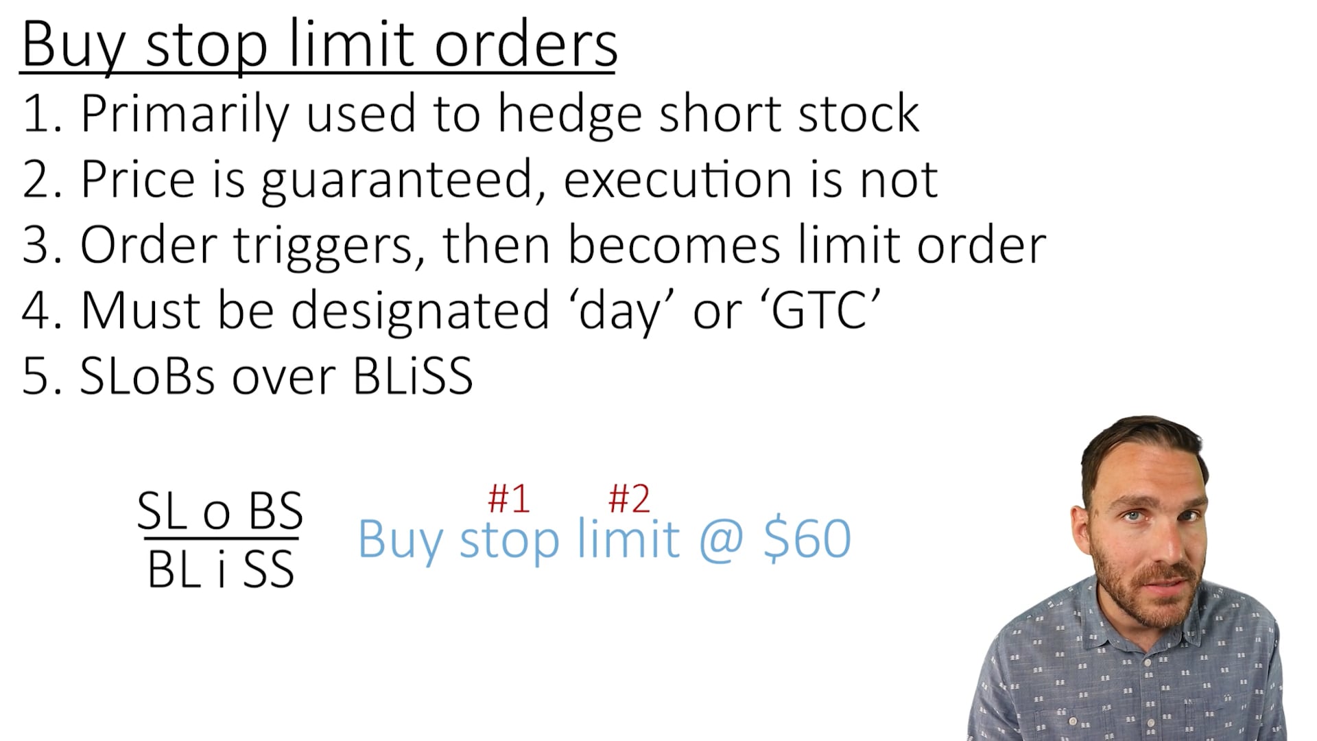 Buy stop limit orders