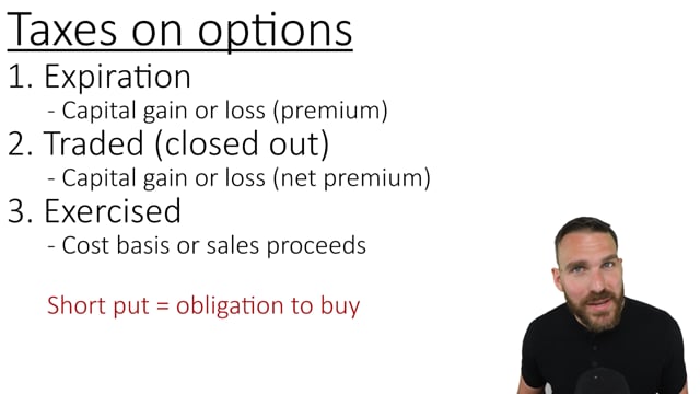 Taxes on options
