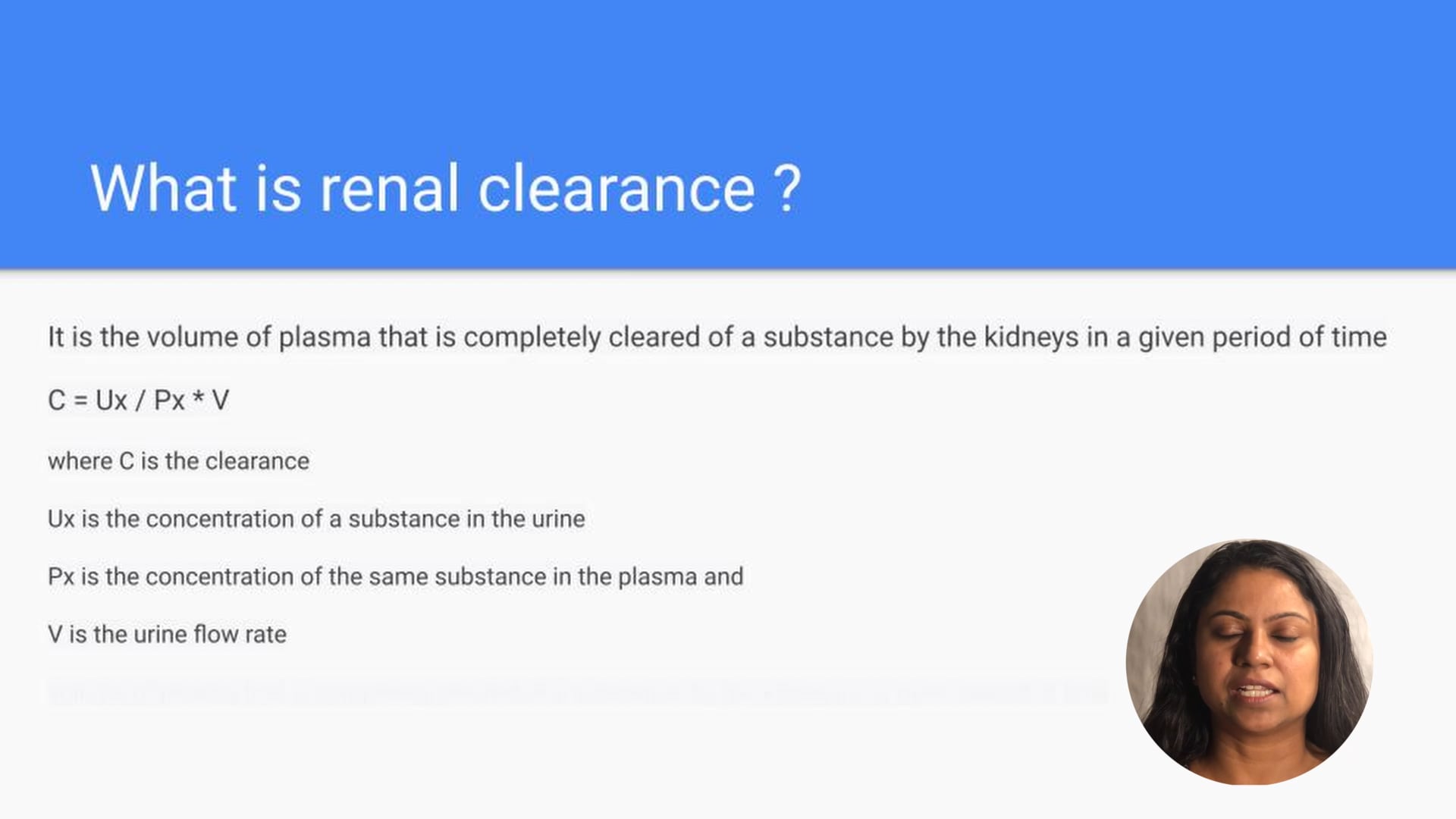 Renal clearance